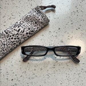 Chico's Black and Pink Glasses with Sleek Design